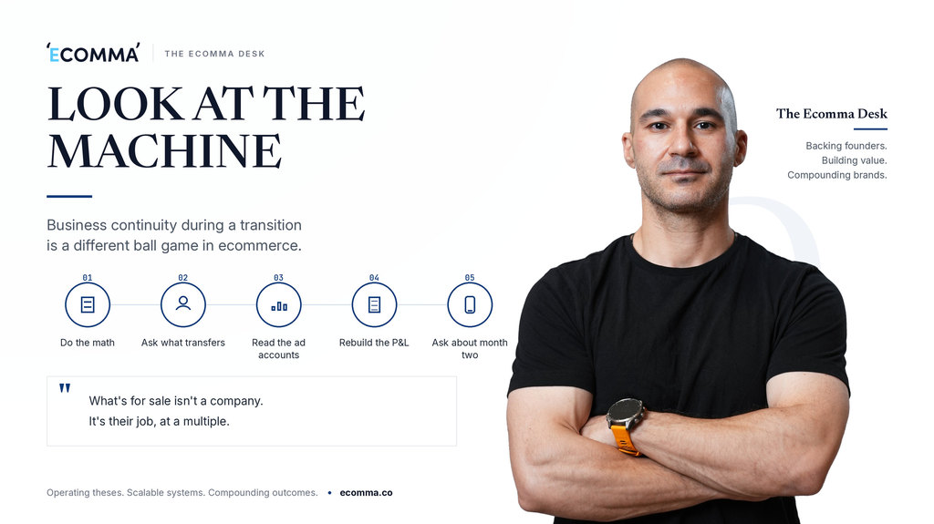 Look at the Machine: business continuity during a transition in ecommerce